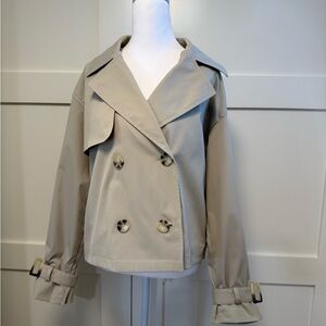 Primark Light Tan Double-Breasted Trench Coat